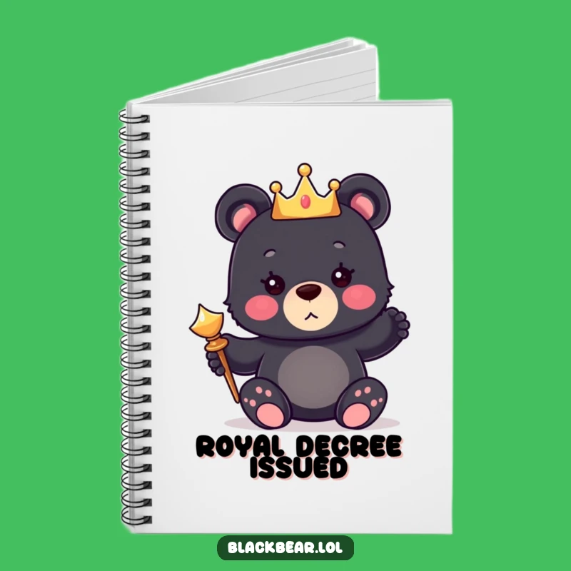 Funny Bear King Notebook: Jot Down Royal Ideas With Cub Design, Perfect Funny Gift!