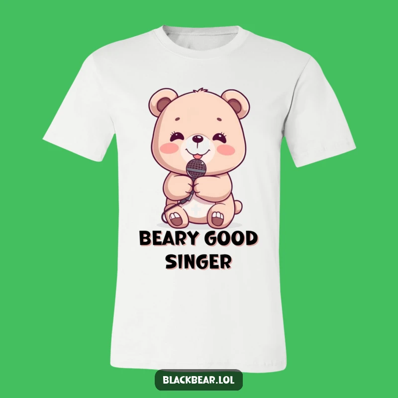 Funny Bear Microphone T-Shirt: Star Cub Performer, Hilarious Funny Gift for Singers