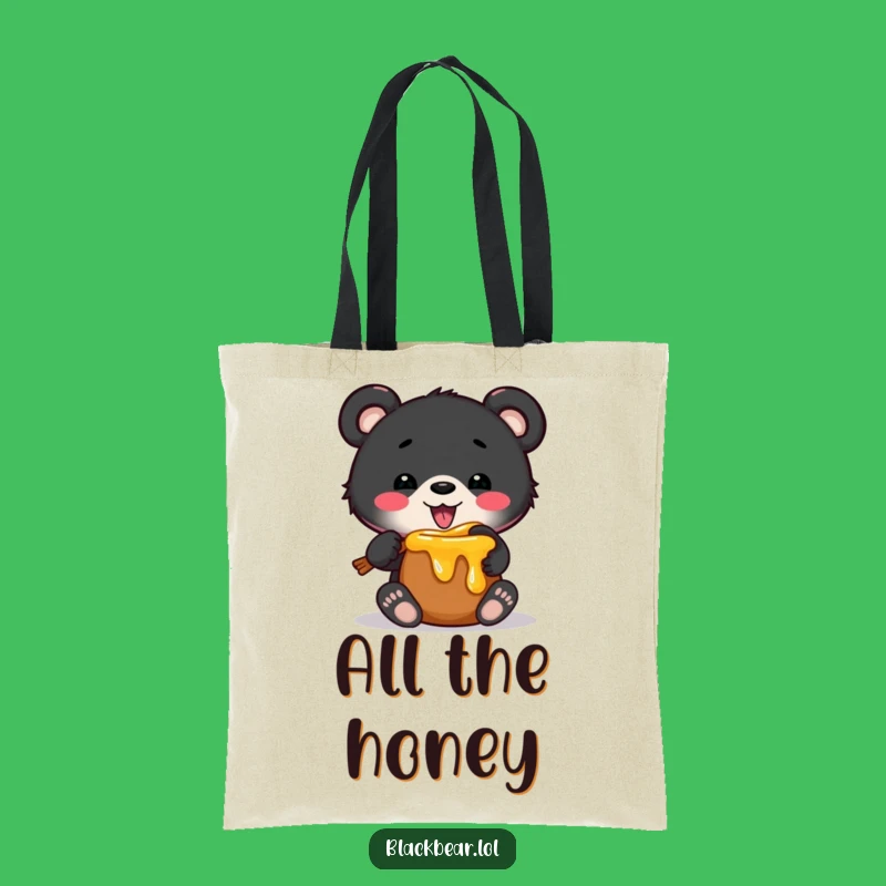 Funny Bear Cub Honey Pot Tote Bag - Cute Animal Carryall, Practical Funny Gift Choice!