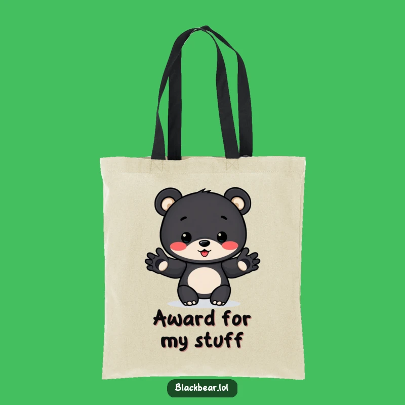 Funny Award Bear Cub Tote Bag: Carry Your Prizes Funny Gift for Shoppers