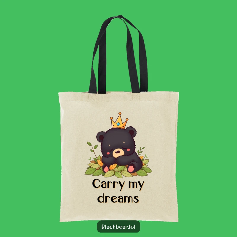 Funny Bear Cub Crown Nap Tote Bag - Carry Your Calmness with Humor