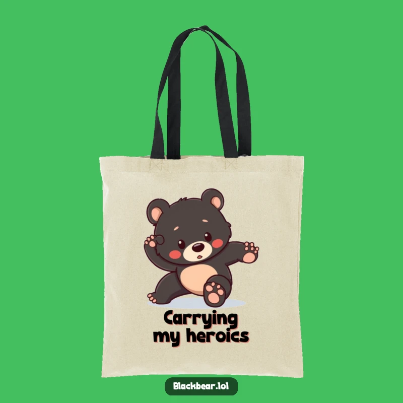 Funny Heroic Bear Cub Tote Bag: Carry Your Heroic Attempts, Perfect Humorous Gift