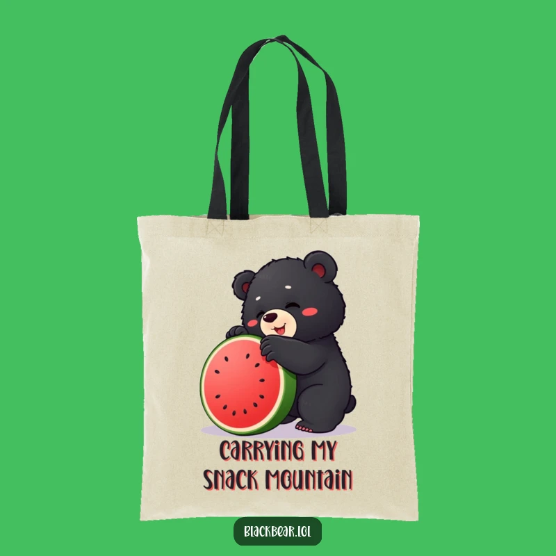 Funny Bear Cub Climber Tote Bag: Carry Your Adventures in Style