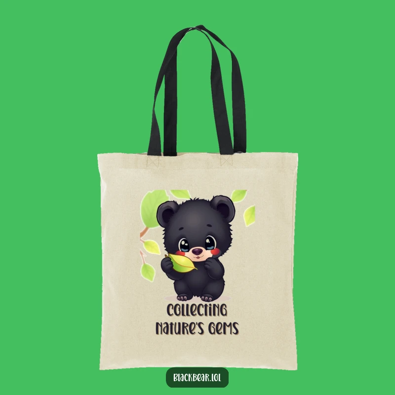 Funny Curious Bear Cub Tote Bag: Carry Your Discoveries with This Explorer, Perfect Gift