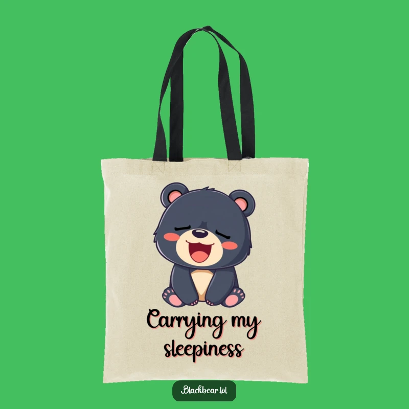 Funny Sleepy Bear Cub Tote Bag: Carry Your Dreams in Style