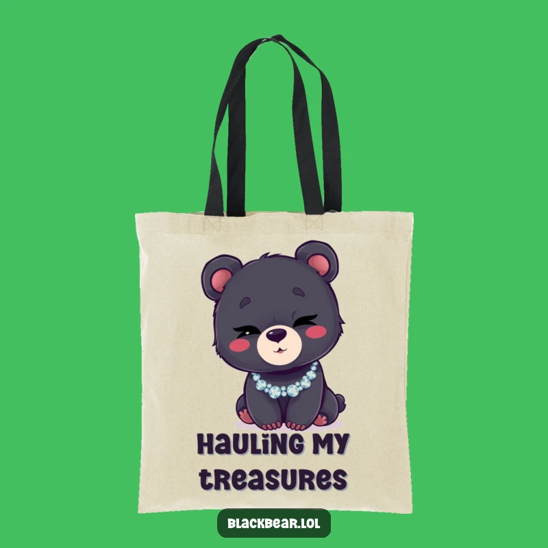 Funny Bear Cub Wink Tote Bag: Carry Your Sparkle with Sass!