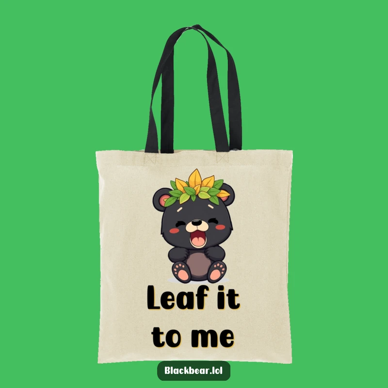 Playful Bear Cub Forest Tote Bag - Cute Carryall, Practical Funny Gift Choice!